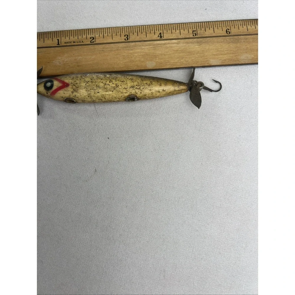 Vintage Wood Shakespeare Slim Jim Bass Fishing Lure - Perch Color